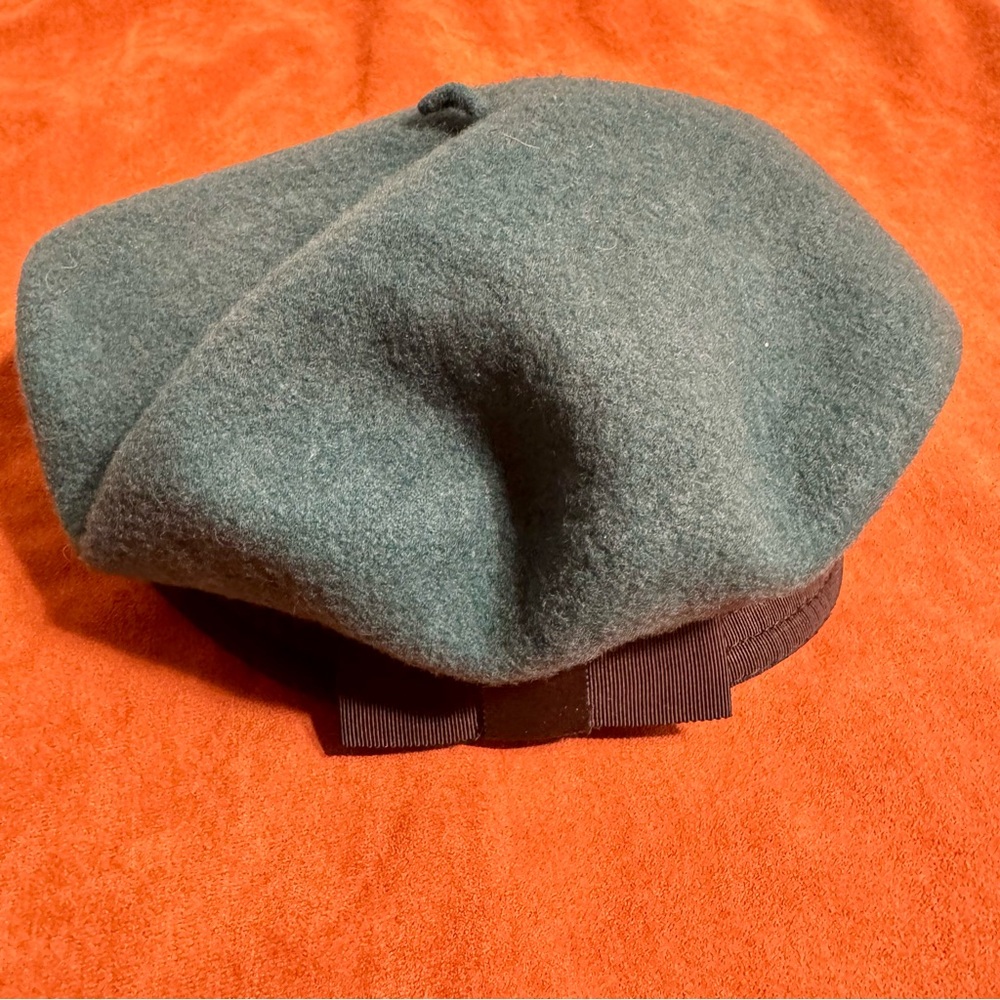 GAP Wool Beret — Made in England • Teal Green • M/L